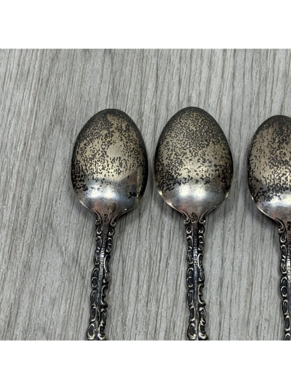 5 - ANTIQUE PAT 1891 STERLING SILVER H. J. HOWE SPOON 5 1/4" Monogrammed - Picture 9 of 13